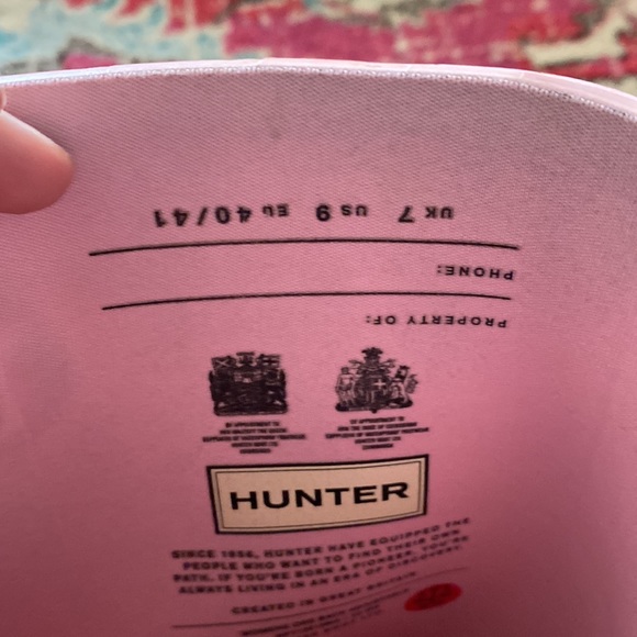 COPY - Light pink hunter boots gently used - Picture 4 of 8